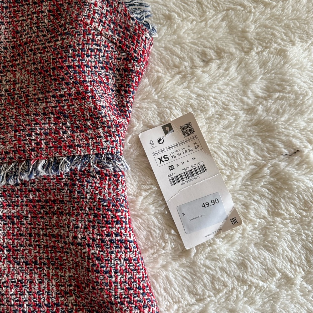 NWT Zara Tweed Mini Dress - Picture 5 of 9